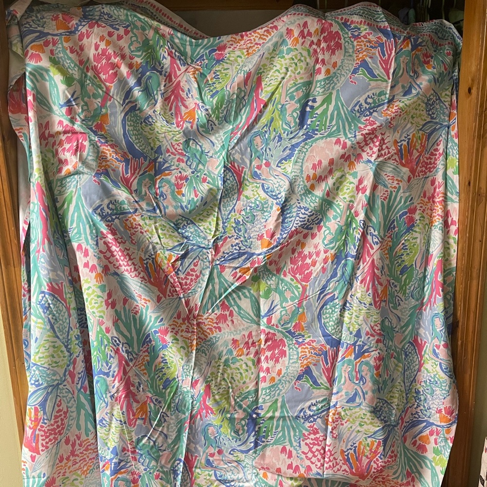 EUC Lilly Pulitzer Pottery Barn Shower Curtain